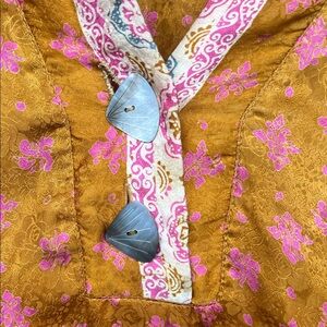 Silk Orange and Pink Patterned Tunic